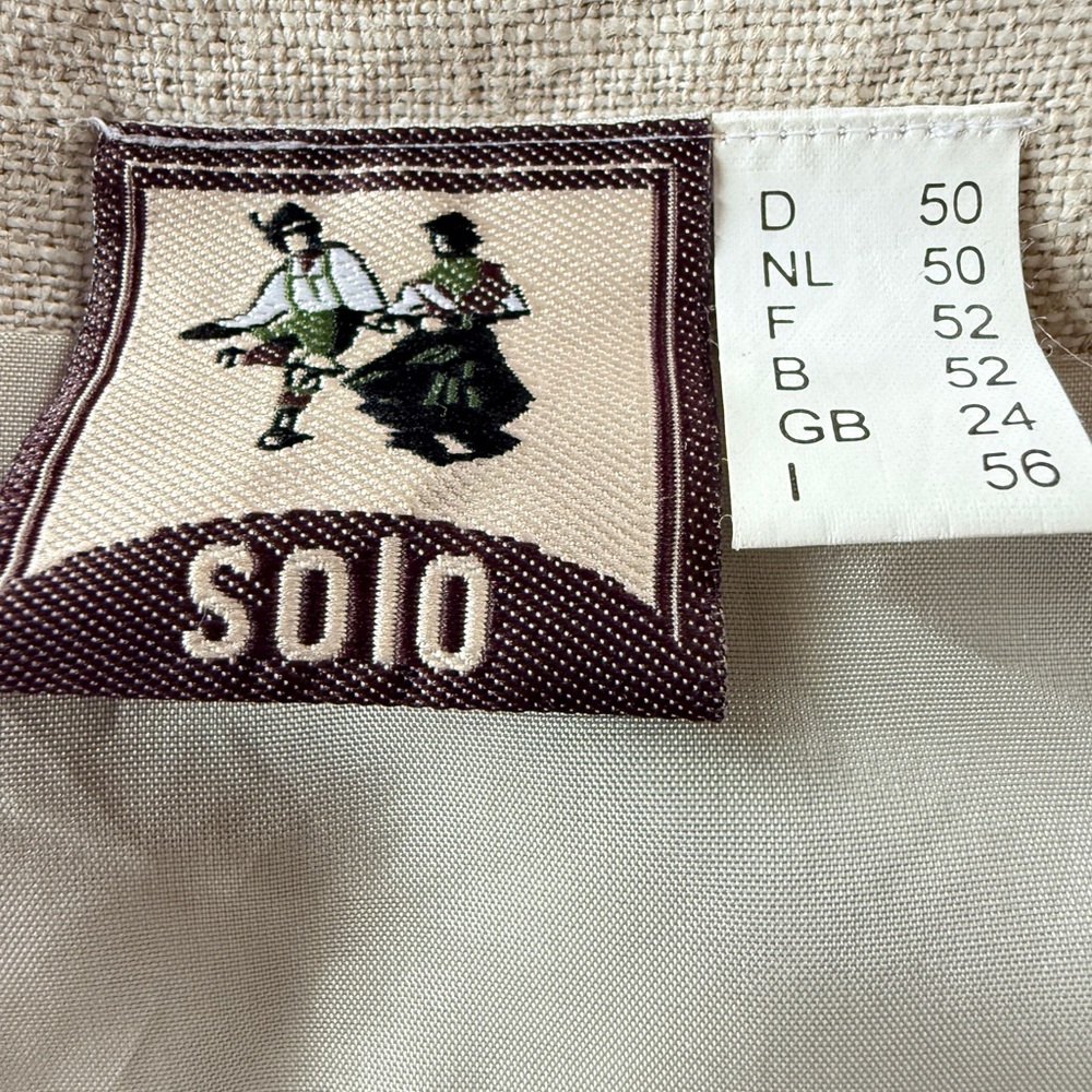 Solo German Dirndl Oktoberfest House Dress Linen Sz 18-20 Lagenlook Costume Art - Picture 8 of 10